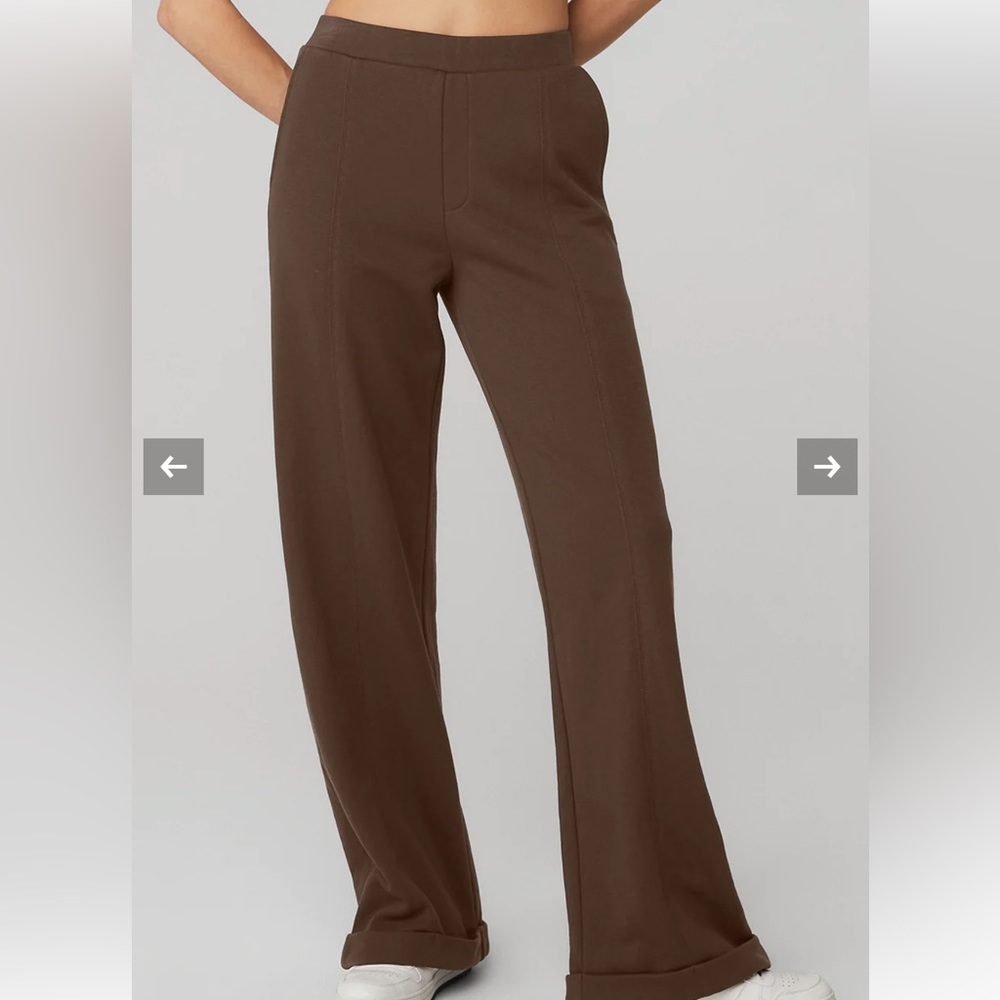 Alo yoga wide leg trouser pant expresso size small NWT